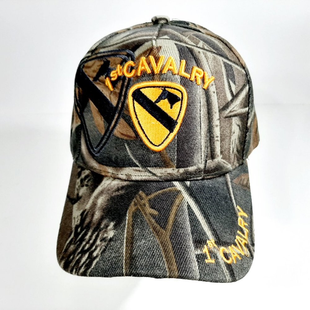 US Army 1st Cavalry Men's Camouflage Ball Cap One